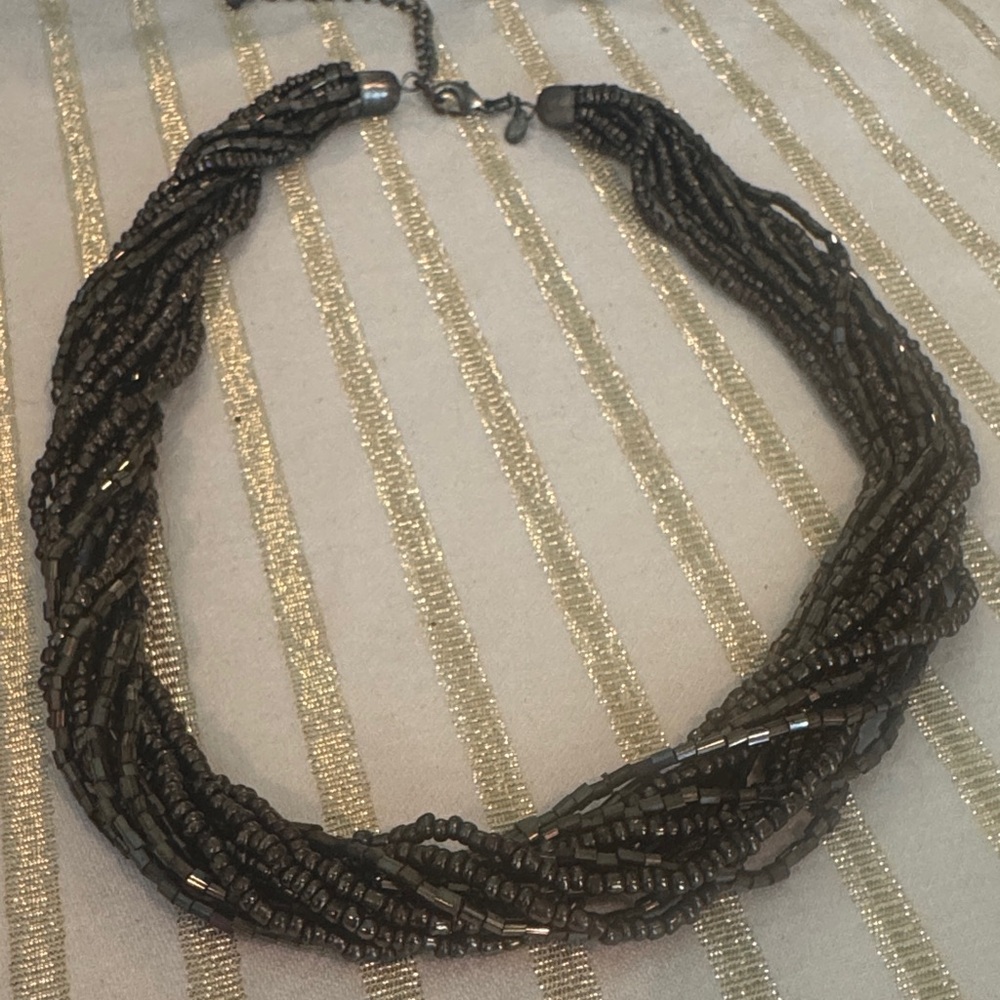 Premier Designs Elegant brown  multi strand Beaded Necklace
